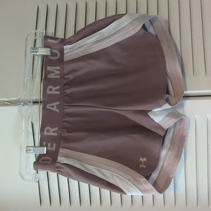 Under Armour Play-Up Running Shorts - size extra small, mauve multi